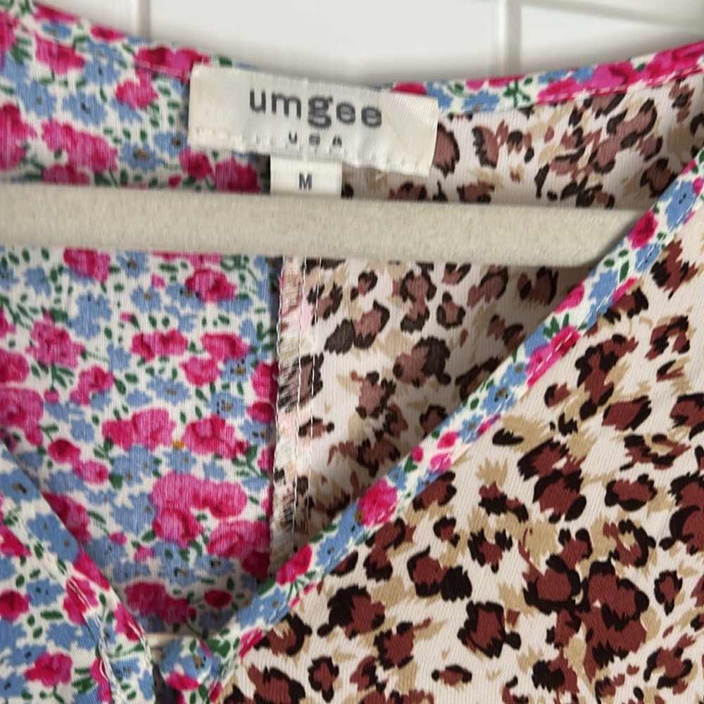 Umgee Multicolor Patchwork Dress Medium - image 2